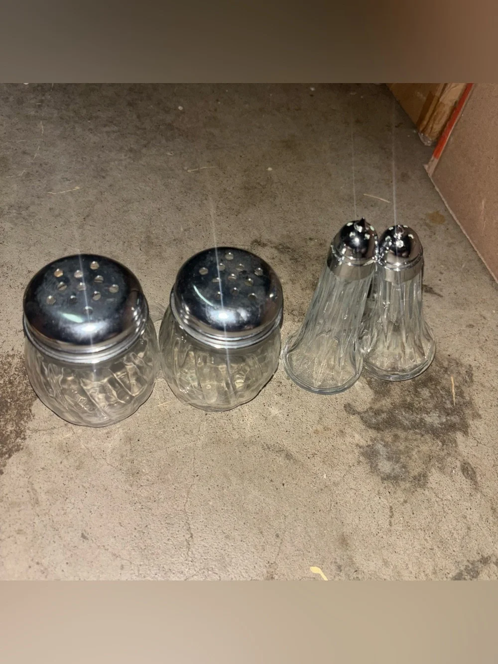 Vintage Glass Salt and Pepper Shakers Bundle Lot